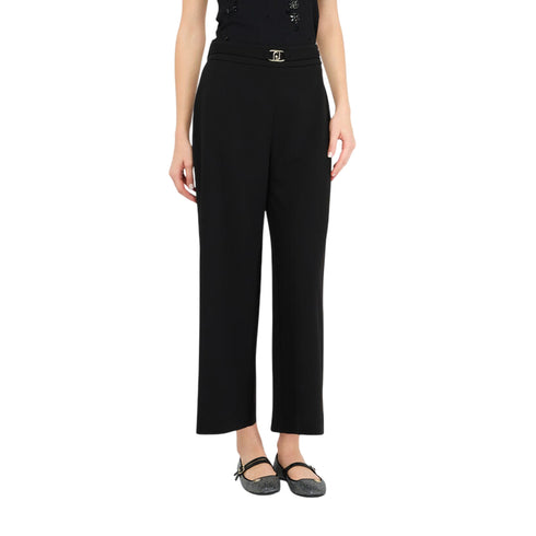 Pantalone Donna cropped con cinta modella frontale